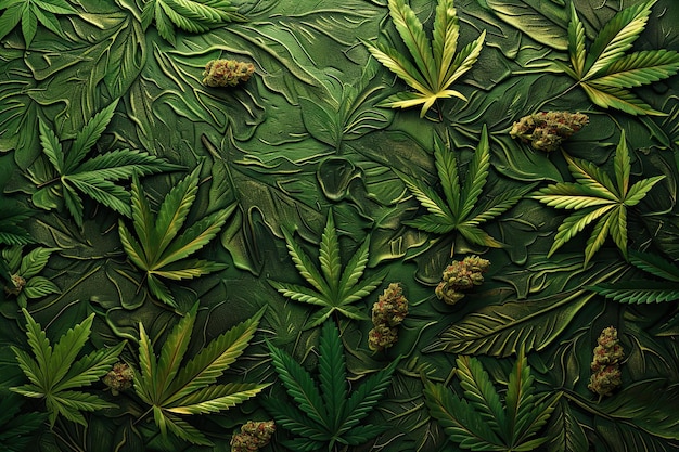 Textuur van het cannabis-effect