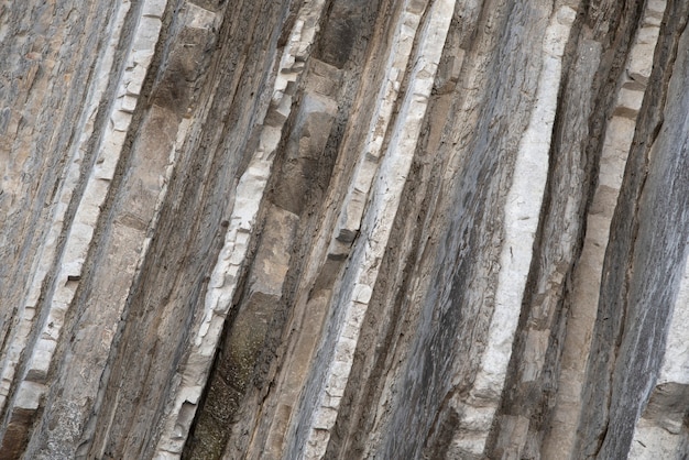 Textuur van het flisch of itzurum-strand, zumaia