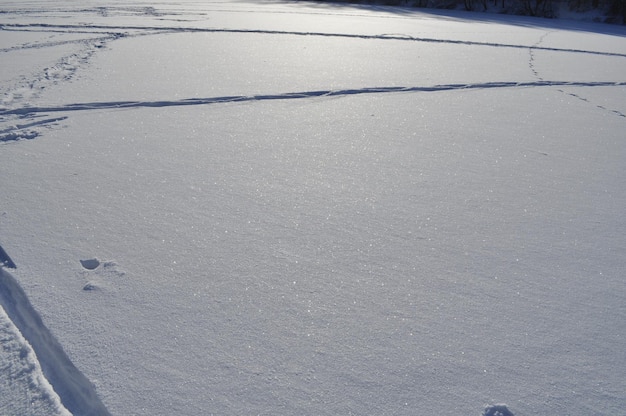 Textuur van het sneeuwoppervlak