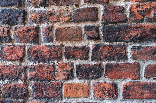 Textuur van originele muur van oude bakstenen muur