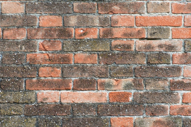 Textuur van oude bakstenen muur in een achtergrondafbeelding