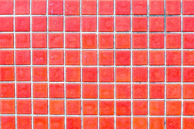 Textuur van rode mozaïek tegels close-up