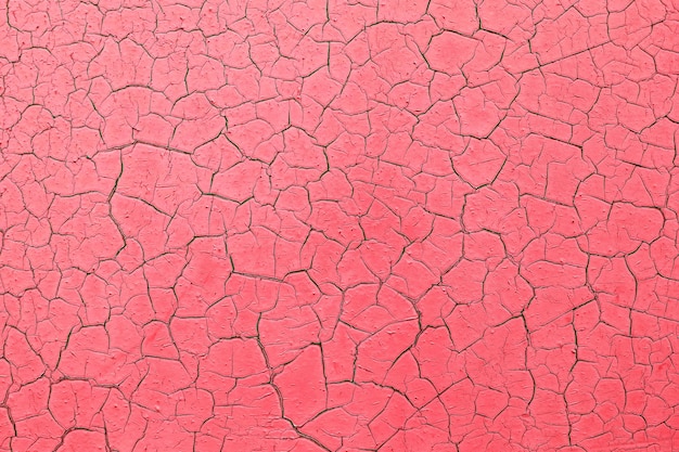 Textuur van rood gebarsten behang