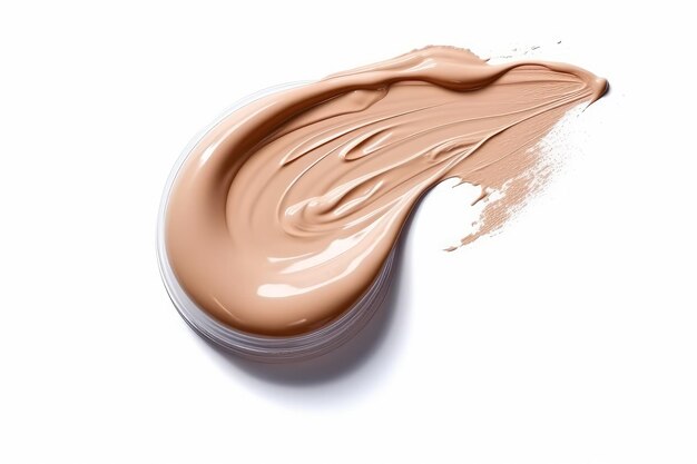 Textuur van smudge cosmetische crème foundation vloeistof normale schaduw generatieve AI