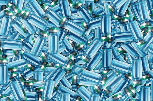 Textuur van veelkleurige ampullen met medicijnen
