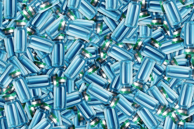 Textuur van veelkleurige ampullen met medicijnen