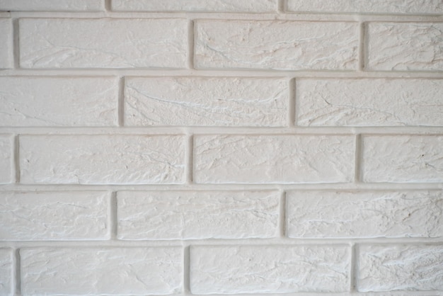 Textuur van witte bakstenen muur