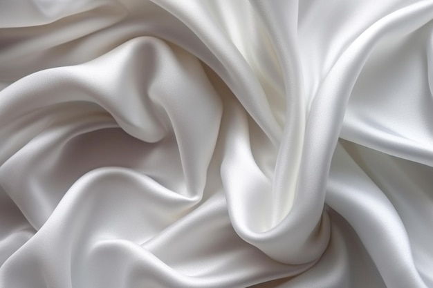 textuur van zijden stof in witte kleur