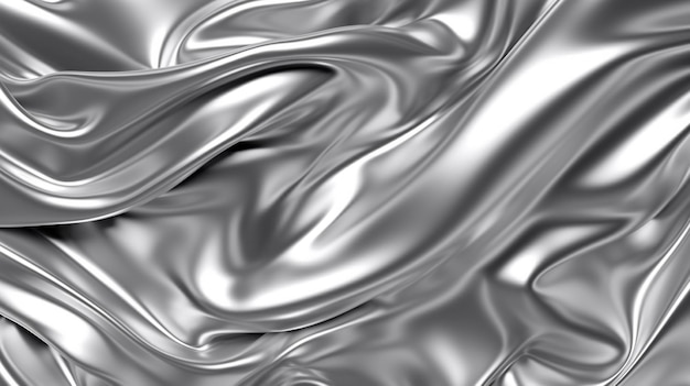 Textuur van zilveren folie Ai Generative