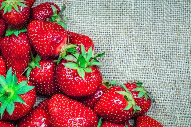 Textuur van zoete rijpe aardbeien