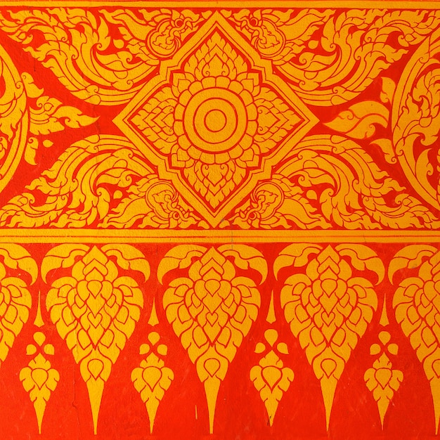 Photo thai art wall pattern