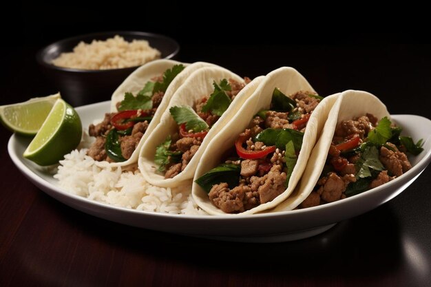 Thai Basil Tofu Tacos with Peanut Sauce Vegan