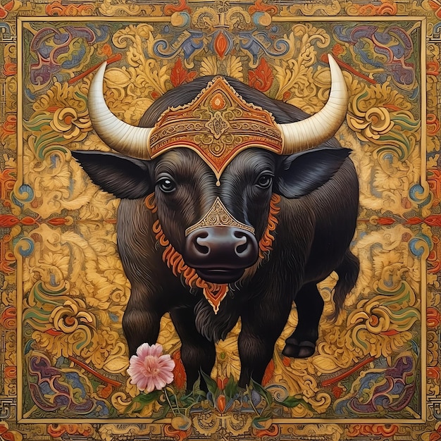 Thai buffalo art