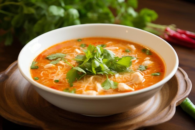 Thai chili tom yam soup