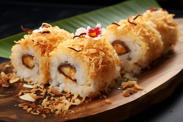Thai crispy coconut roll