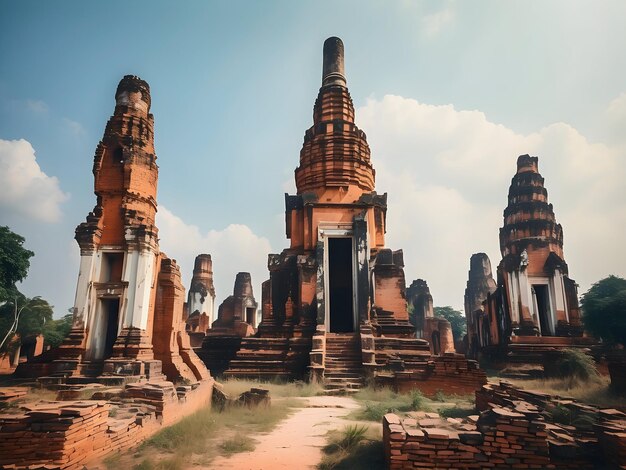 Photo thai culture temple traditional thai architecture thailand historical sites ancient thai temples