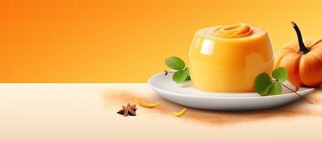 Thai dessert on a isolated pastel background copy space isolated