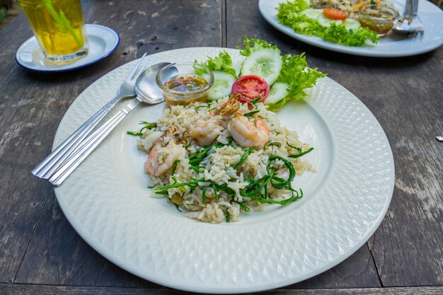 Thai food fried rice on plate