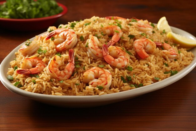 Thai food fried rice with crab on a plate on the white background