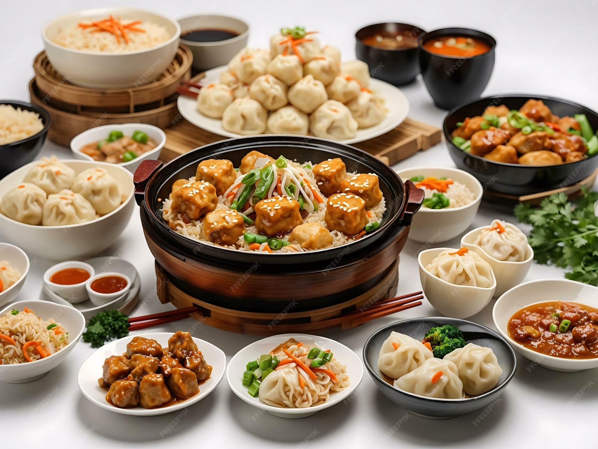 Premium Photo | Thai food in a restaurant food in a restaurant food set