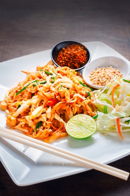 Thai food, Stir fried noodles from Thailand call “Pad Thai” 