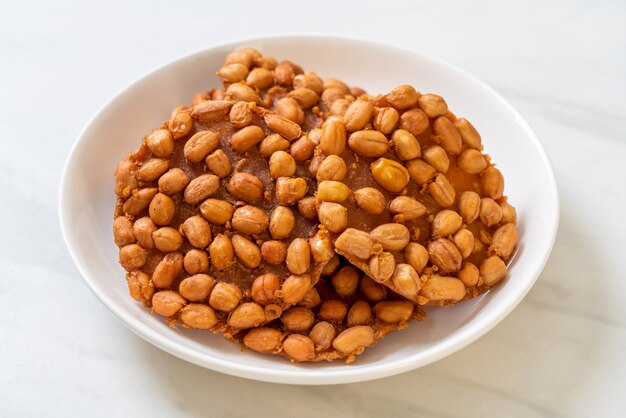 Thai Fried Peanut Cookies on plate