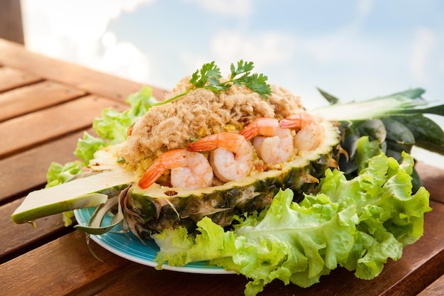 Thai Fried Rice with Pineapple and Prawns