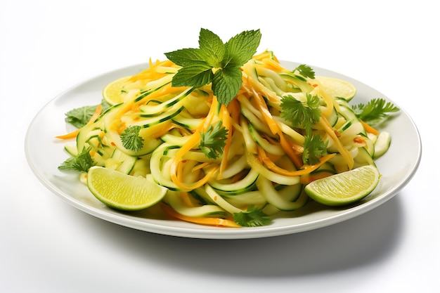 Thai green mango salad realistic photo