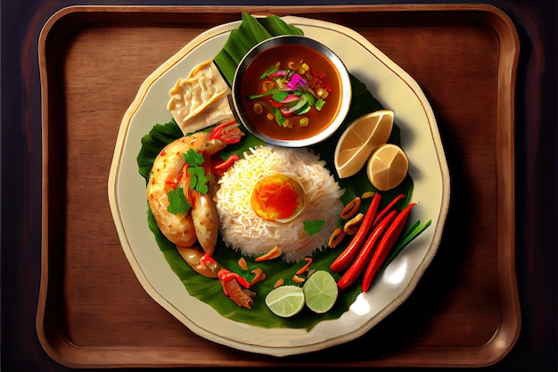 Thai Khao Kluk Kapi food