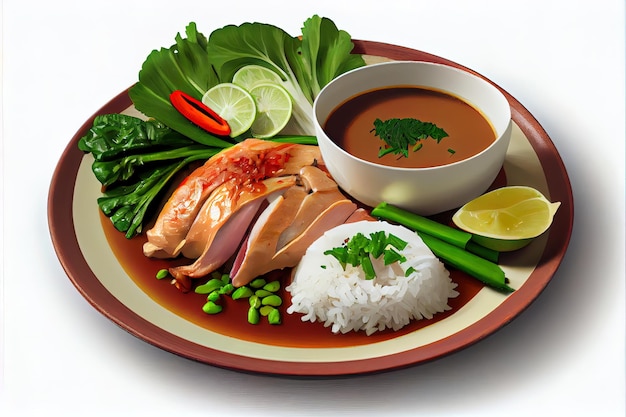 タイのカオモクガイ料理