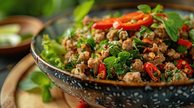 Photo thai larb dish