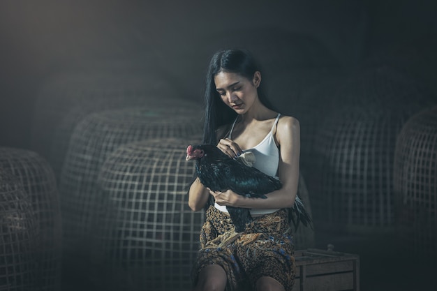 Thai local woman with cock