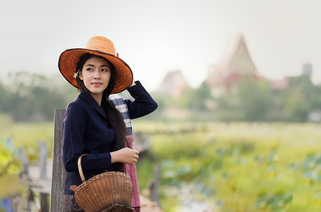 Thai local woman working