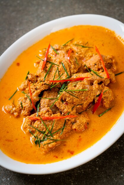 Thai meal kit panang curry with pork - thai food style