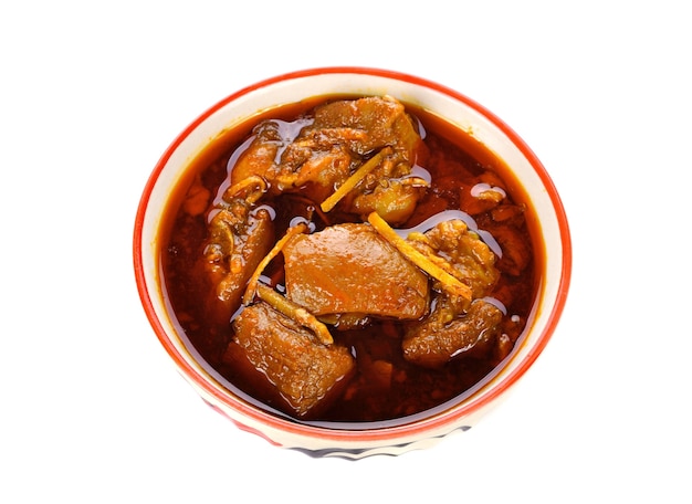 Thai northern pork curry or Hang Lay curry on white