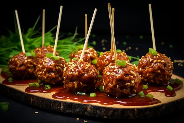 Thai Peanut Meatball Appetizers