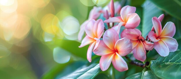 Thai plumeria flowers in an image