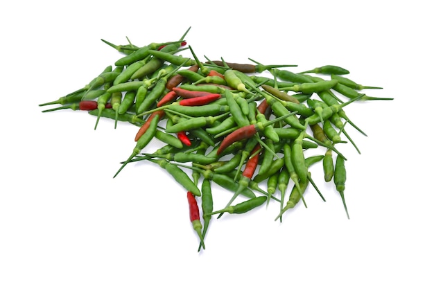 The Thai red and green guinea pepper