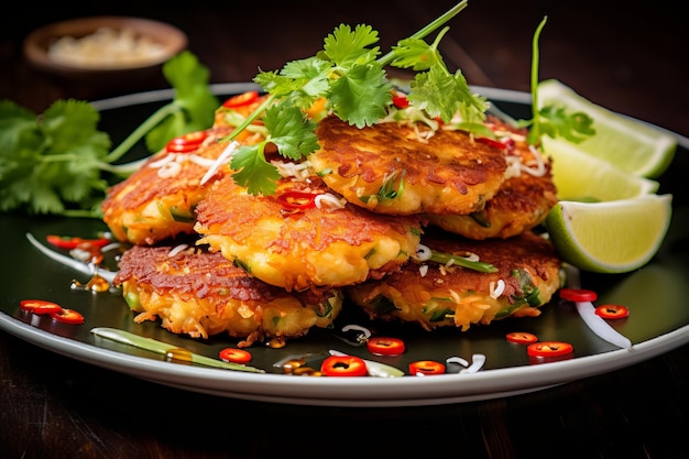 Thai Shrimp Cakes thai Food Photography