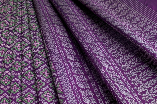 Thai silk textile pattern set