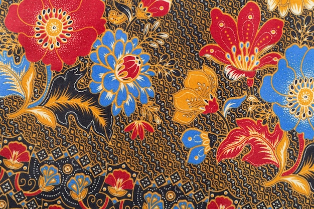 Thai silk traditional motif textile and texture background