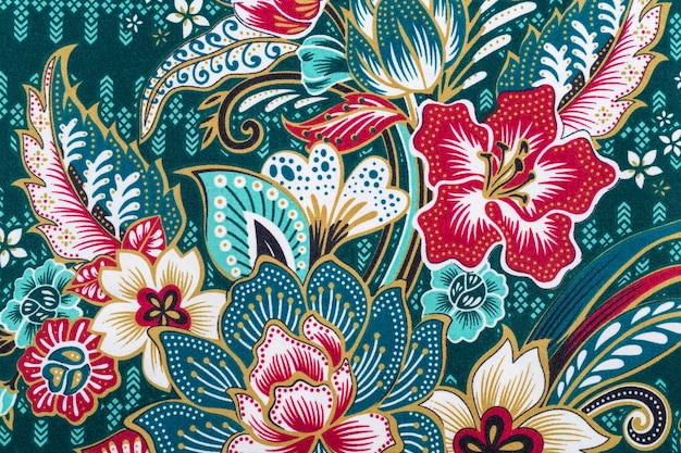 Thai silk traditional motif textile and texture background