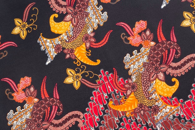 Thai silk traditional motif textile and texture background