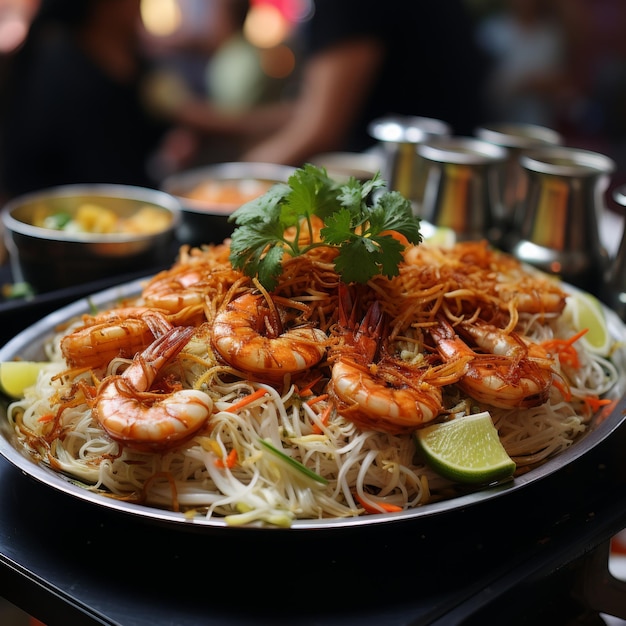 Thai Spicy Shrimp StirFry Stirfried shrimp with chili garlic vegetables Thai Stirfry