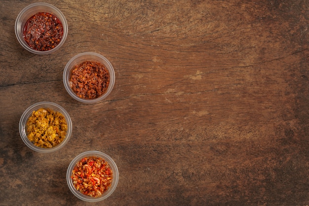 Thai style chili paste background