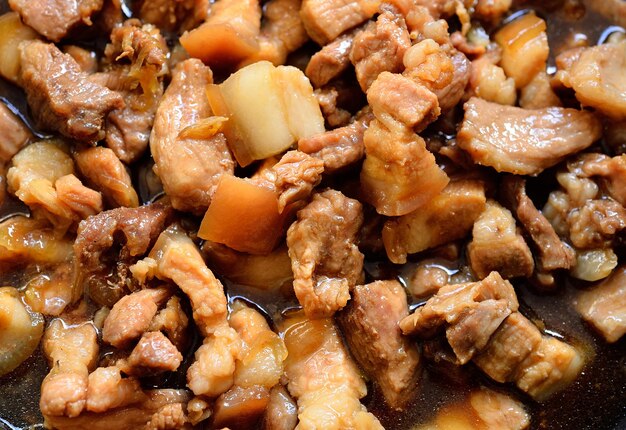 Thai style pork in Sweet Brown Sauce