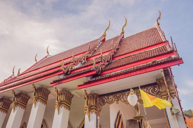 Thai temple in phuket town wat mongkolnimit