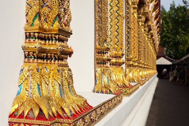 Thai temple pillars.