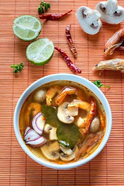 Thai tom yum soup