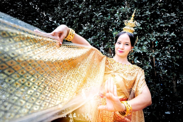 Thai women in national costume thai dance